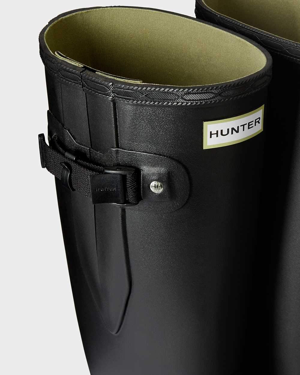 Hunter Norris Field Wide Fit Women's Rain Boots NZ-48021L Black